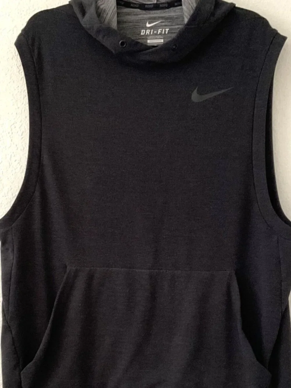 Nike Men’s Size XL Dri-Fit Touch Fleece Sleeveless Pullover Hoodie